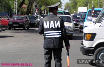 Юный дорожный патруль на страже Бишкека